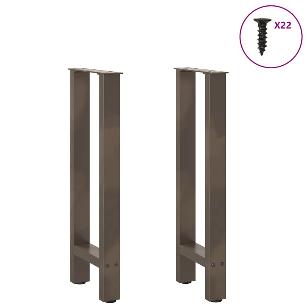 Console tafelpoten 2 st 38x(72-73) cm staal naturel is nu te koop bij PeponiXL, paradijselijk wonen!