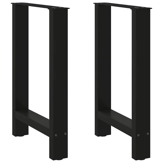 Eettafelpoten 2 st 50x(72-73) cm staal zwart is nu te koop bij PeponiXL, paradijselijk wonen!