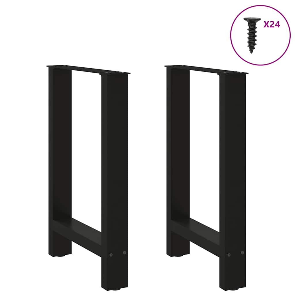 Eettafelpoten 2 st 50x(72-73) cm staal zwart is nu te koop bij PeponiXL, paradijselijk wonen!