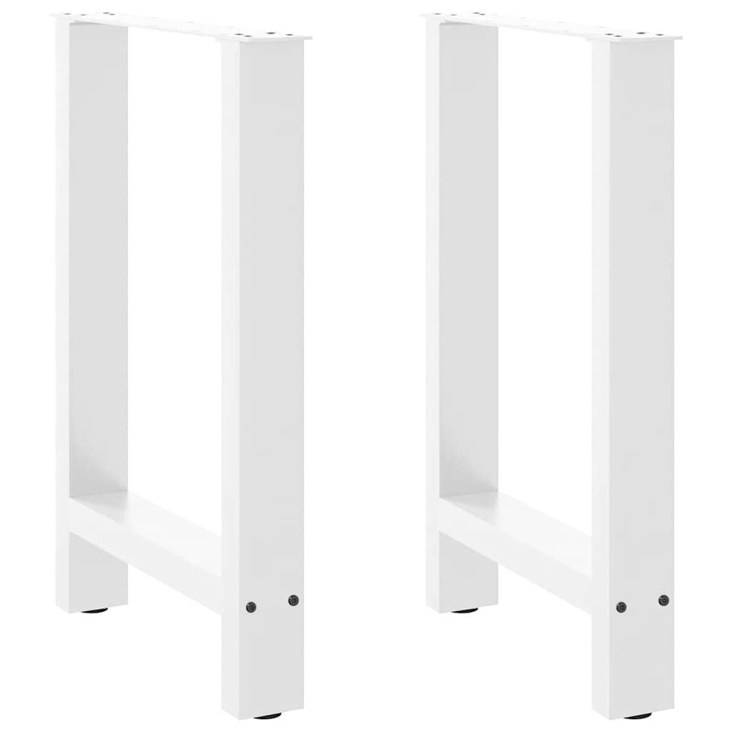 Eettafelpoten 2 st 50x(72-73) cm staal wit is nu te koop bij PeponiXL, paradijselijk wonen!