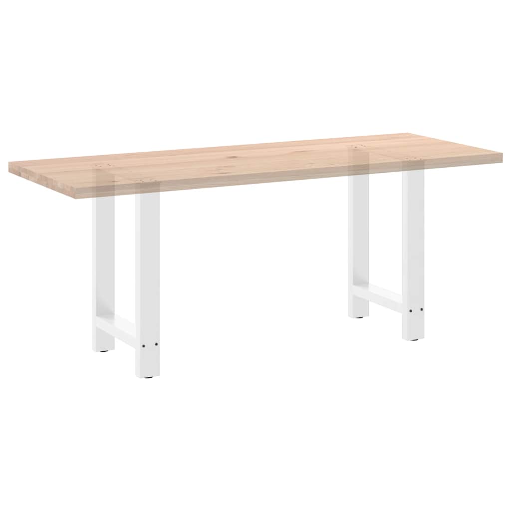 Eettafelpoten 2 st 50x(72-73) cm staal wit is nu te koop bij PeponiXL, paradijselijk wonen!