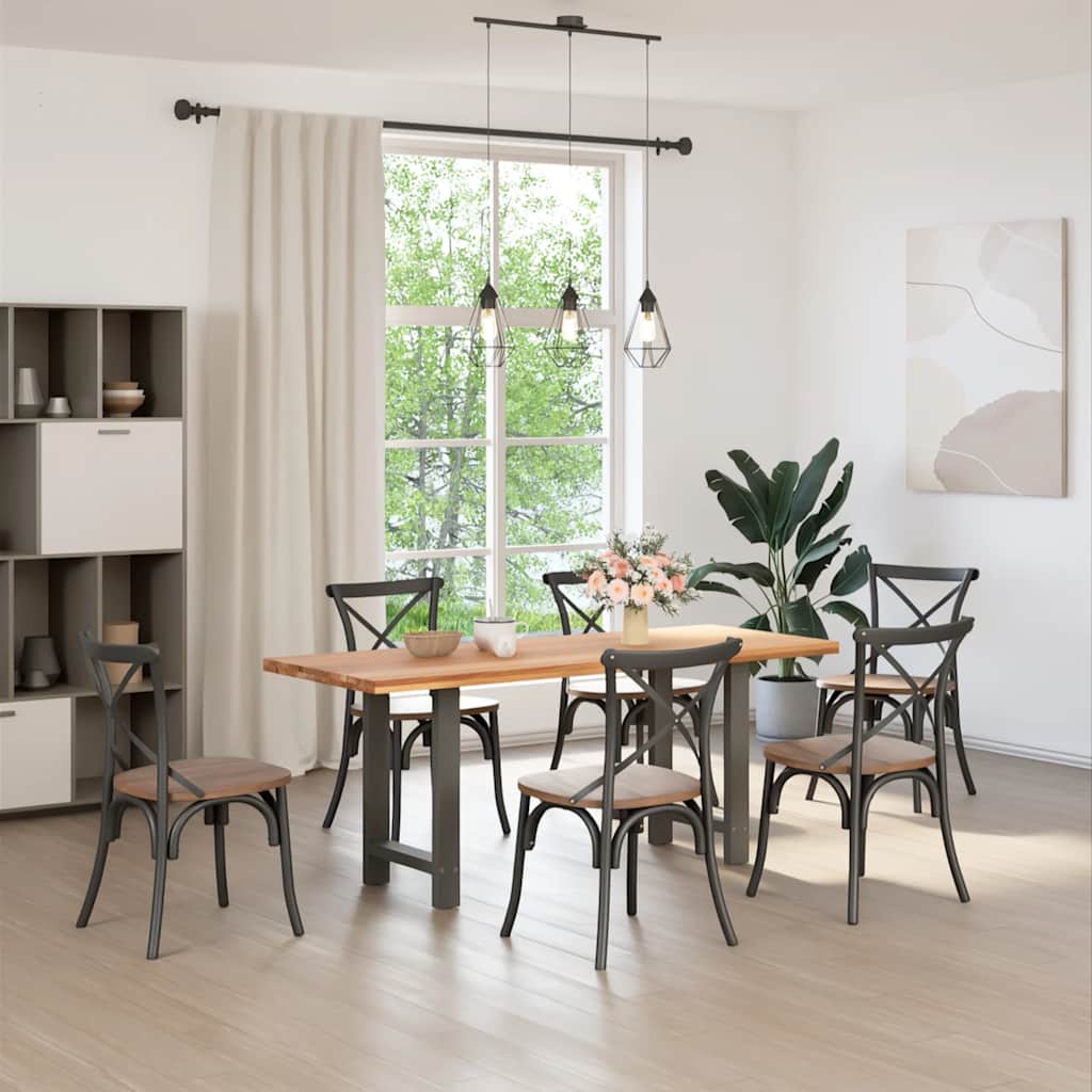 Eettafelpoten 2 st 50x(72-73) cm staal antraciet is nu te koop bij PeponiXL, paradijselijk wonen!