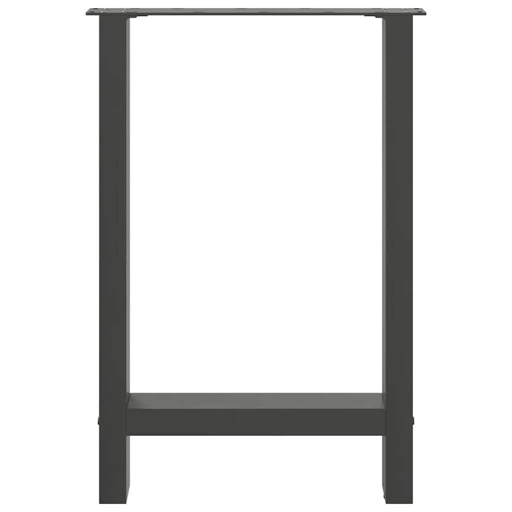 Eettafelpoten 2 st 50x(72-73) cm staal antraciet is nu te koop bij PeponiXL, paradijselijk wonen!