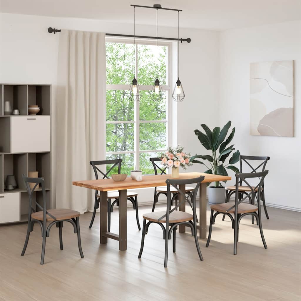 Eettafelpoten 2 st 50x(72-73) cm staal naturel is nu te koop bij PeponiXL, paradijselijk wonen!