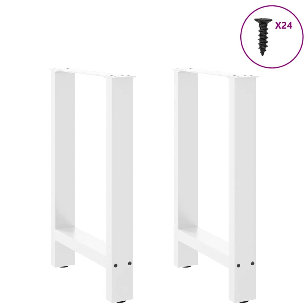 Eettafelpoten 2 st 60x(72-73) cm staal wit is nu te koop bij PeponiXL, paradijselijk wonen!