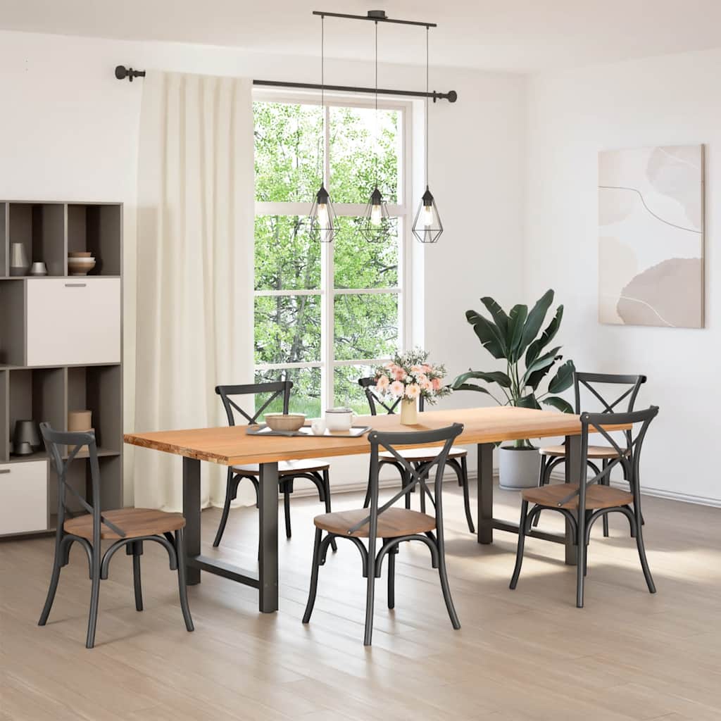 Eettafelpoten 2 st 70x(72-73) cm staal antraciet is nu te koop bij PeponiXL, paradijselijk wonen!