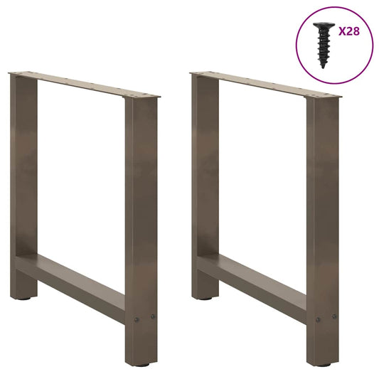 Eettafelpoten 2 st 70x(72-73) cm staal naturel is nu te koop bij PeponiXL, paradijselijk wonen!