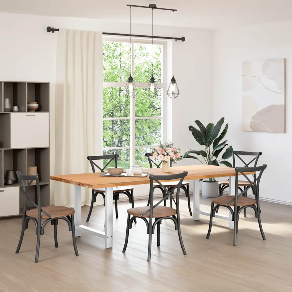 Eettafelpoten 2 st 80x(72-73) cm staal wit is nu te koop bij PeponiXL, paradijselijk wonen!