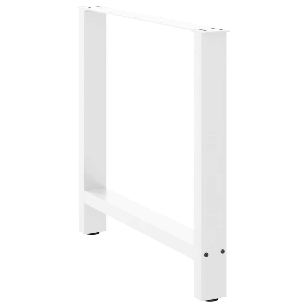 Eettafelpoten 2 st 80x(72-73) cm staal wit is nu te koop bij PeponiXL, paradijselijk wonen!