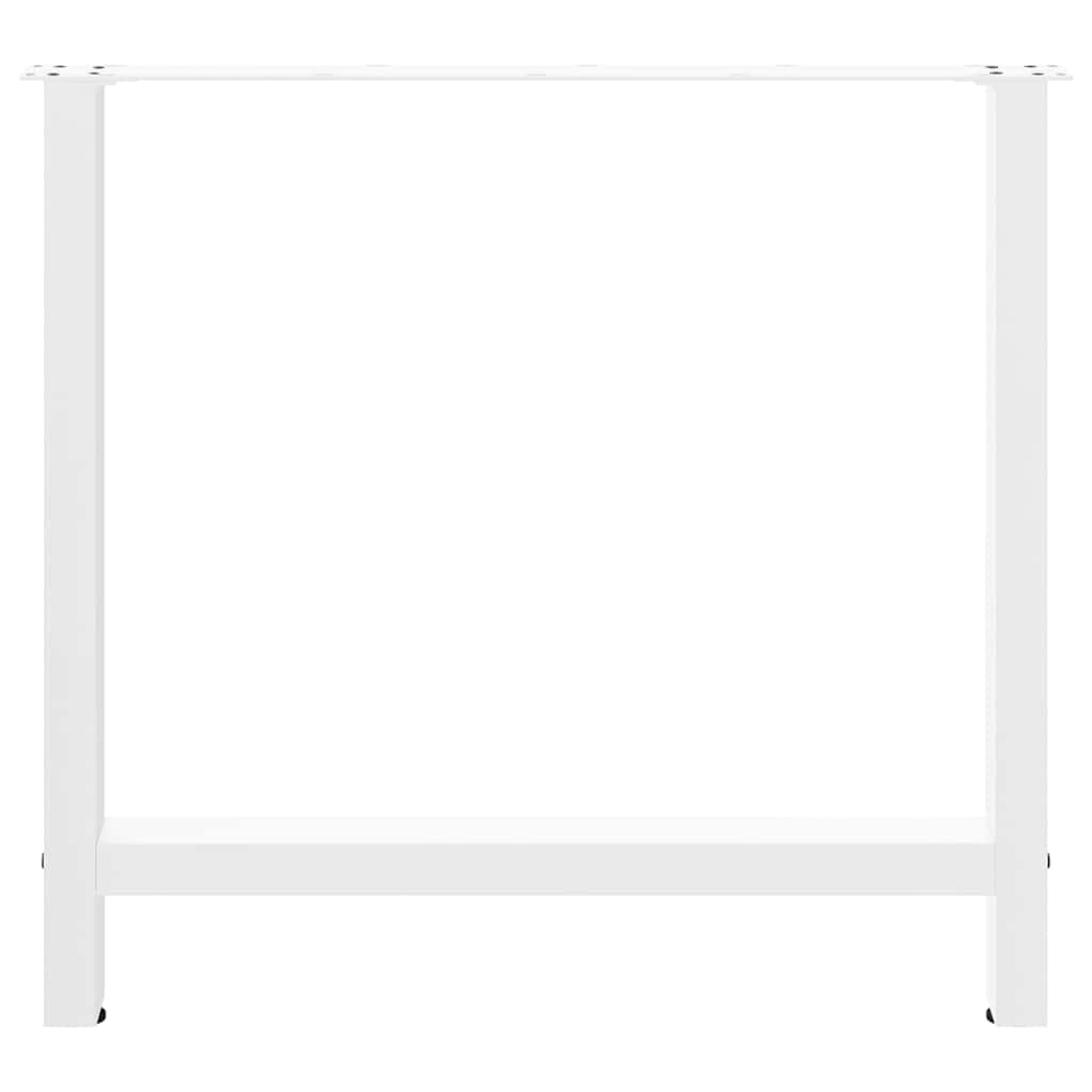 Eettafelpoten 2 st 80x(72-73) cm staal wit is nu te koop bij PeponiXL, paradijselijk wonen!