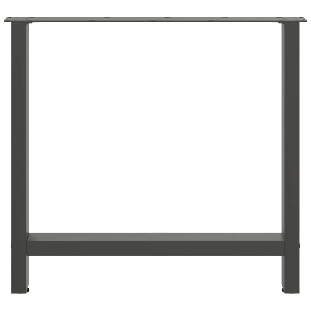 Eettafelpoten 2 st 80x(72-73) cm staal antraciet is nu te koop bij PeponiXL, paradijselijk wonen!