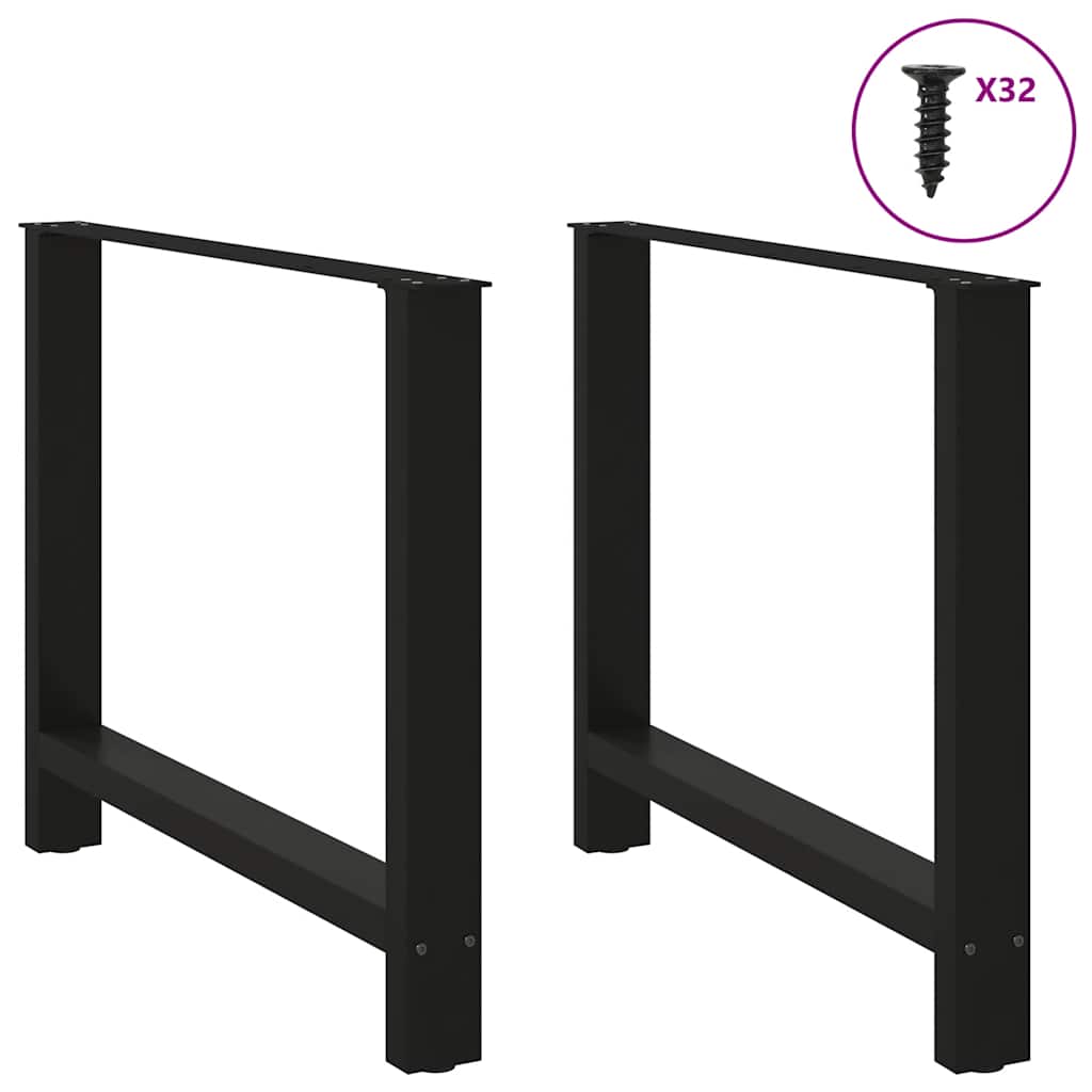 Eettafelpoten 2 st 90x(72-73) cm staal zwart is nu te koop bij PeponiXL, paradijselijk wonen!