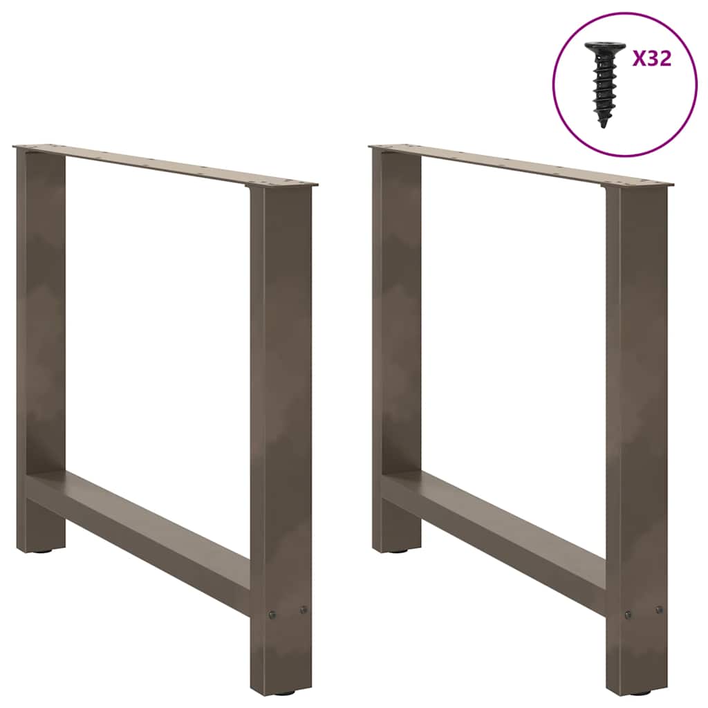 Eettafelpoten 2 st 90x(72-73) cm staal naturel is nu te koop bij PeponiXL, paradijselijk wonen!
