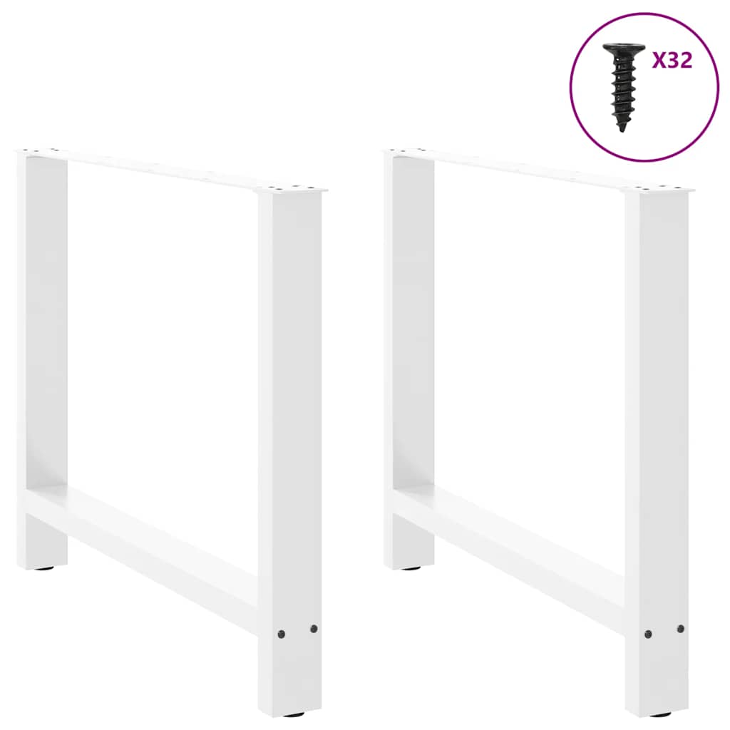 Eettafelpoten 2 st 100x(72-73) cm staal wit is nu te koop bij PeponiXL, paradijselijk wonen!