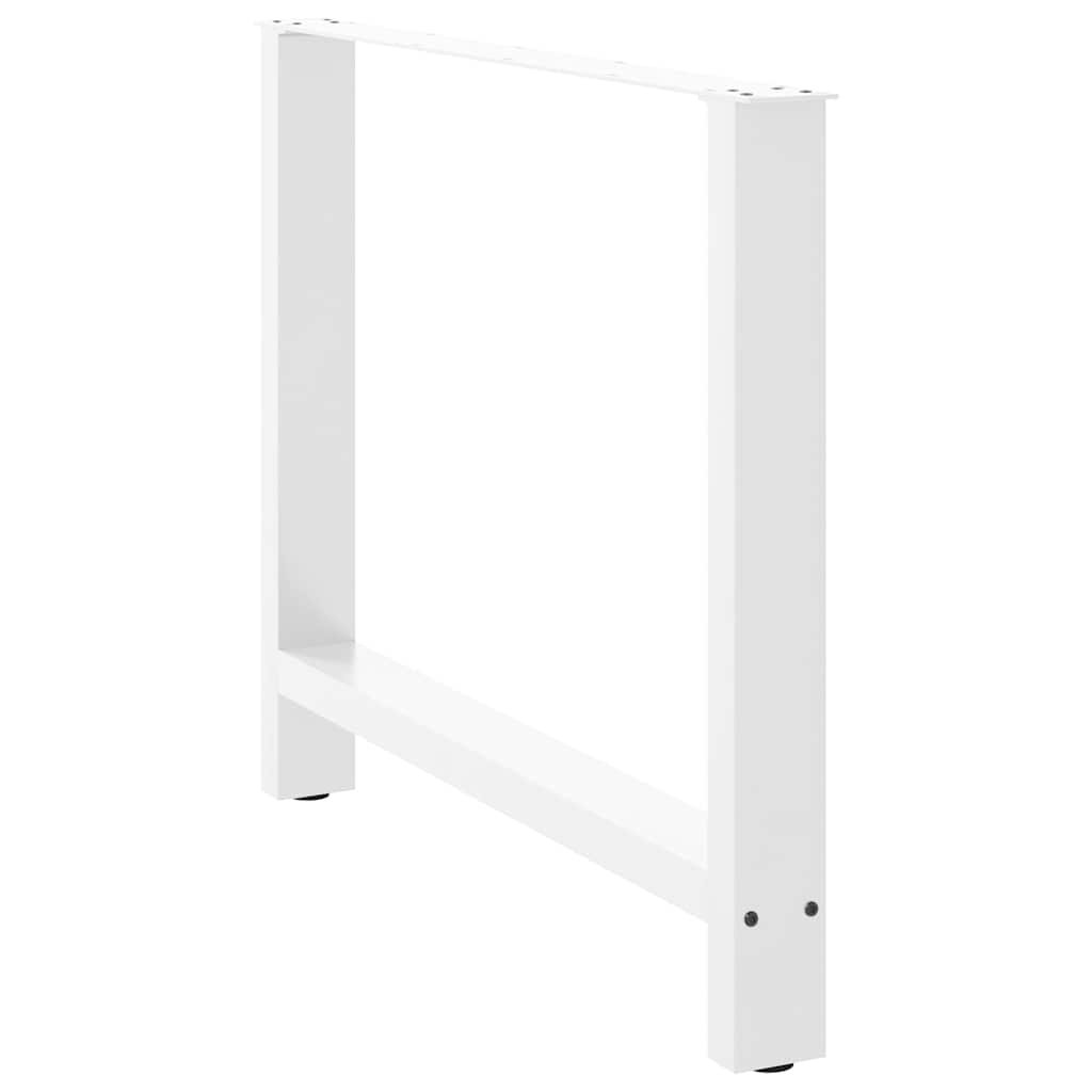 Eettafelpoten 2 st 100x(72-73) cm staal wit is nu te koop bij PeponiXL, paradijselijk wonen!
