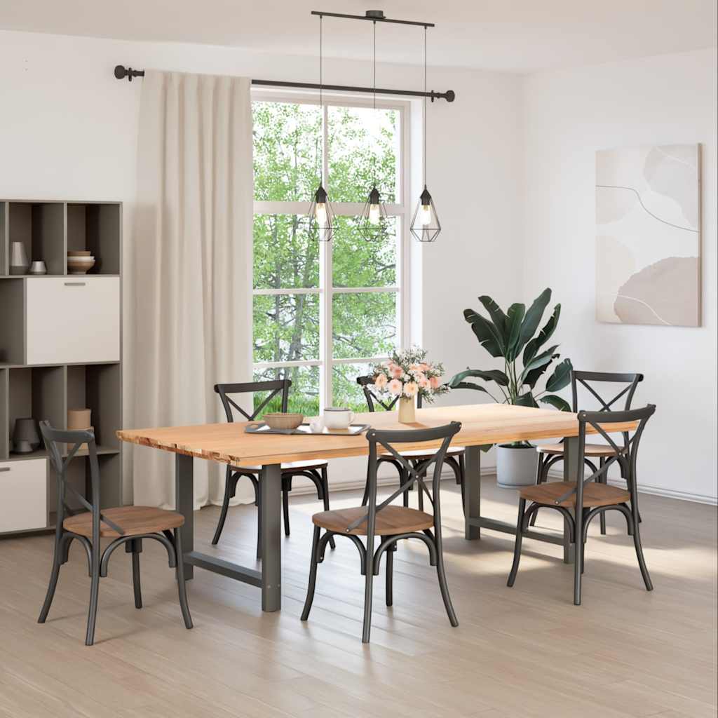 Eettafelpoten 2 st 100x(72-73) cm staal antraciet is nu te koop bij PeponiXL, paradijselijk wonen!