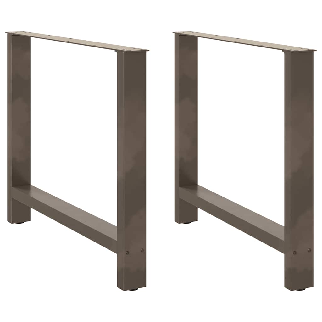 Eettafelpoten 2 st 100x(72-73) cm staal naturel is nu te koop bij PeponiXL, paradijselijk wonen!
