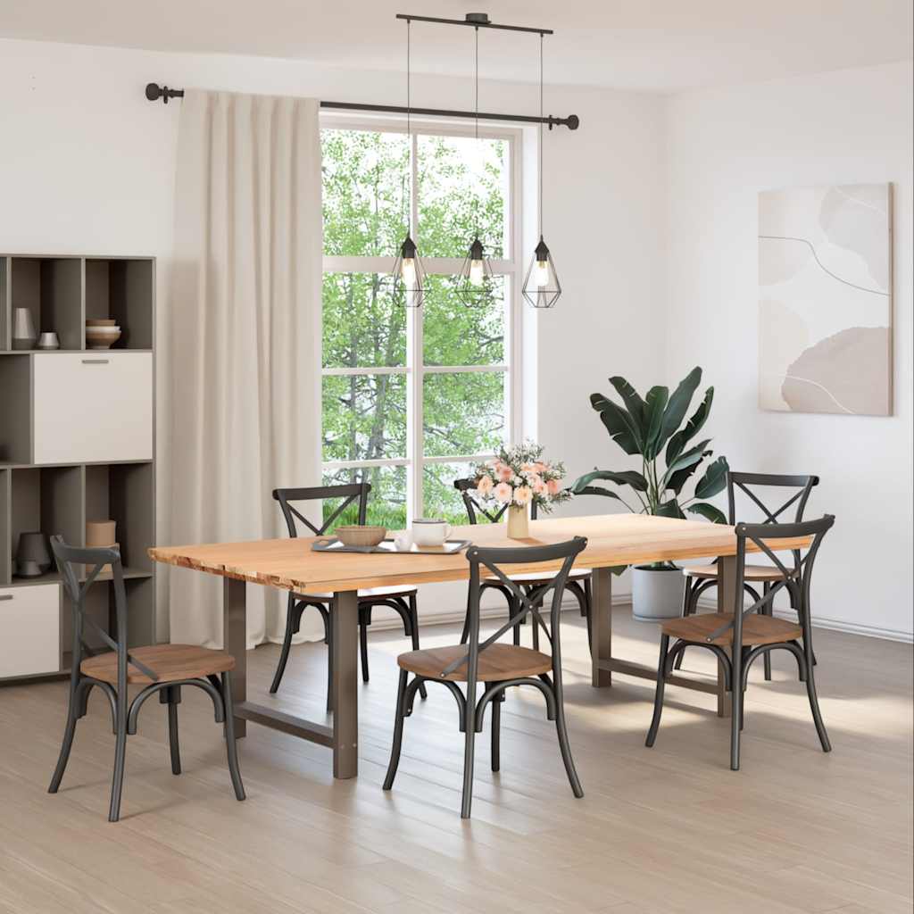 Eettafelpoten 2 st 100x(72-73) cm staal naturel is nu te koop bij PeponiXL, paradijselijk wonen!