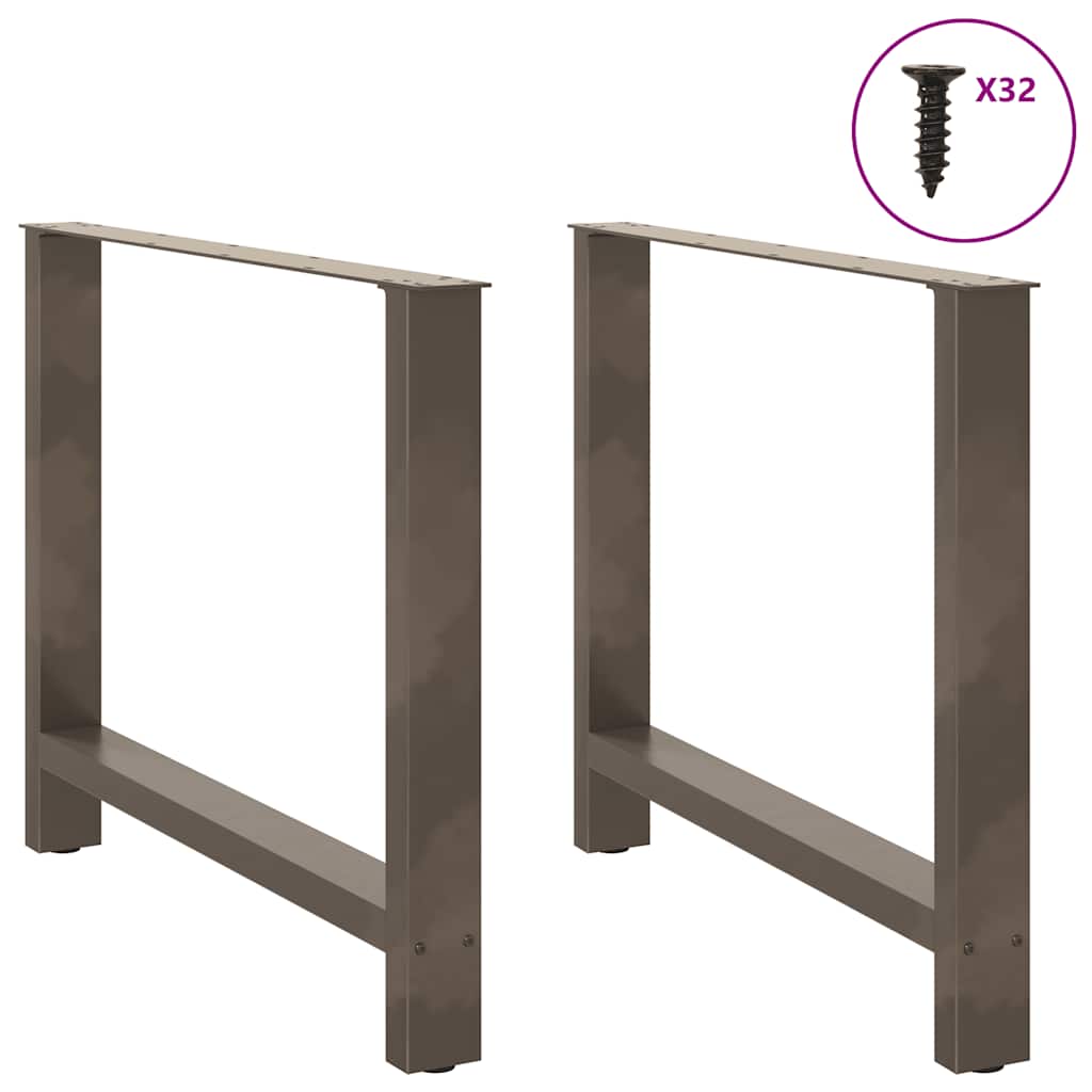 Eettafelpoten 2 st 100x(72-73) cm staal naturel is nu te koop bij PeponiXL, paradijselijk wonen!