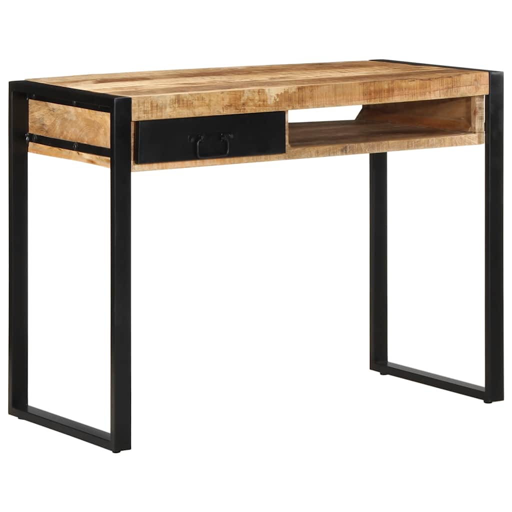Bureau 100x50x75 cm massief ruw mangohout is nu te koop bij PeponiXL, paradijselijk wonen!
