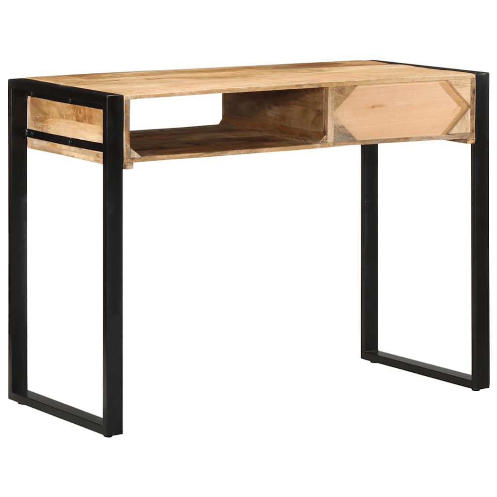 Bureau 100x50x75 cm massief ruw mangohout is nu te koop bij PeponiXL, paradijselijk wonen!