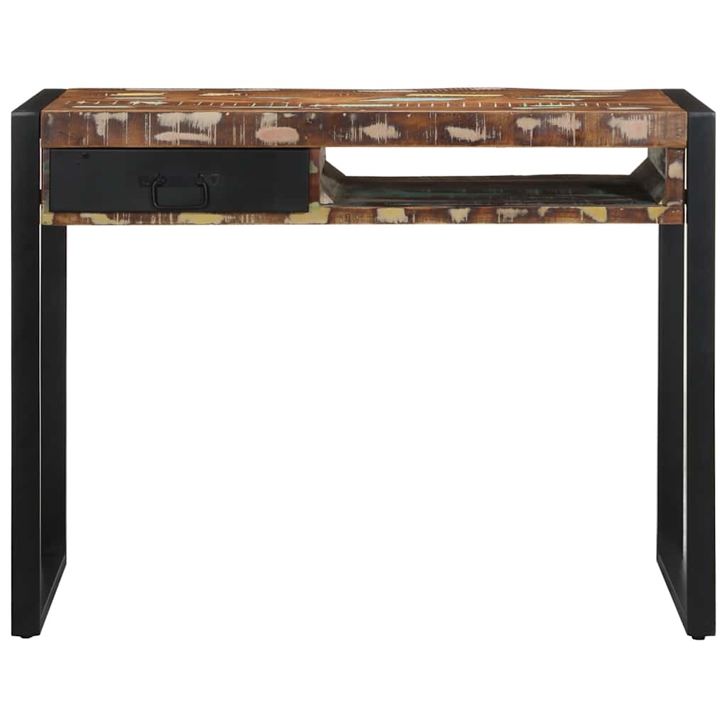 Bureau 100x50x75 cm massief gerecycled hout meerkleurig is nu te koop bij PeponiXL, paradijselijk wonen!