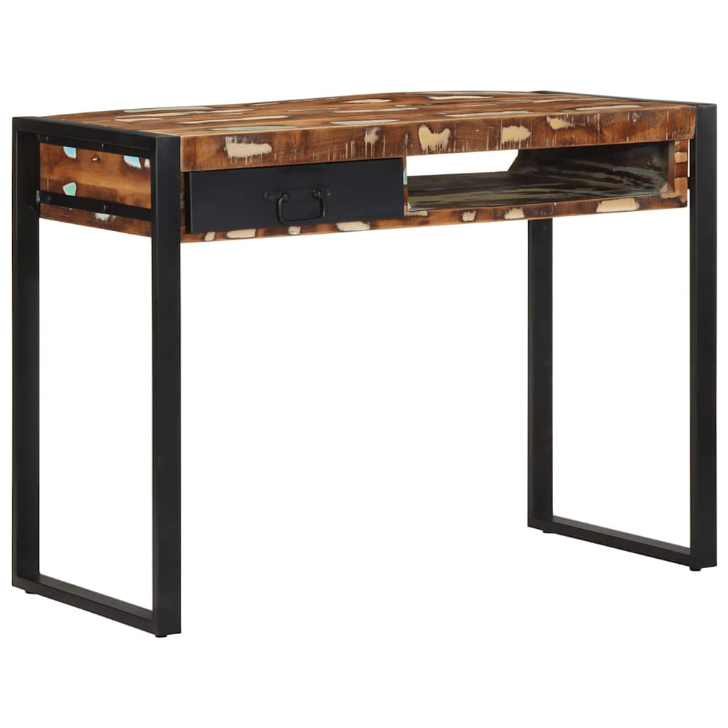 Bureau 100x50x75 cm massief gerecycled hout meerkleurig is nu te koop bij PeponiXL, paradijselijk wonen!