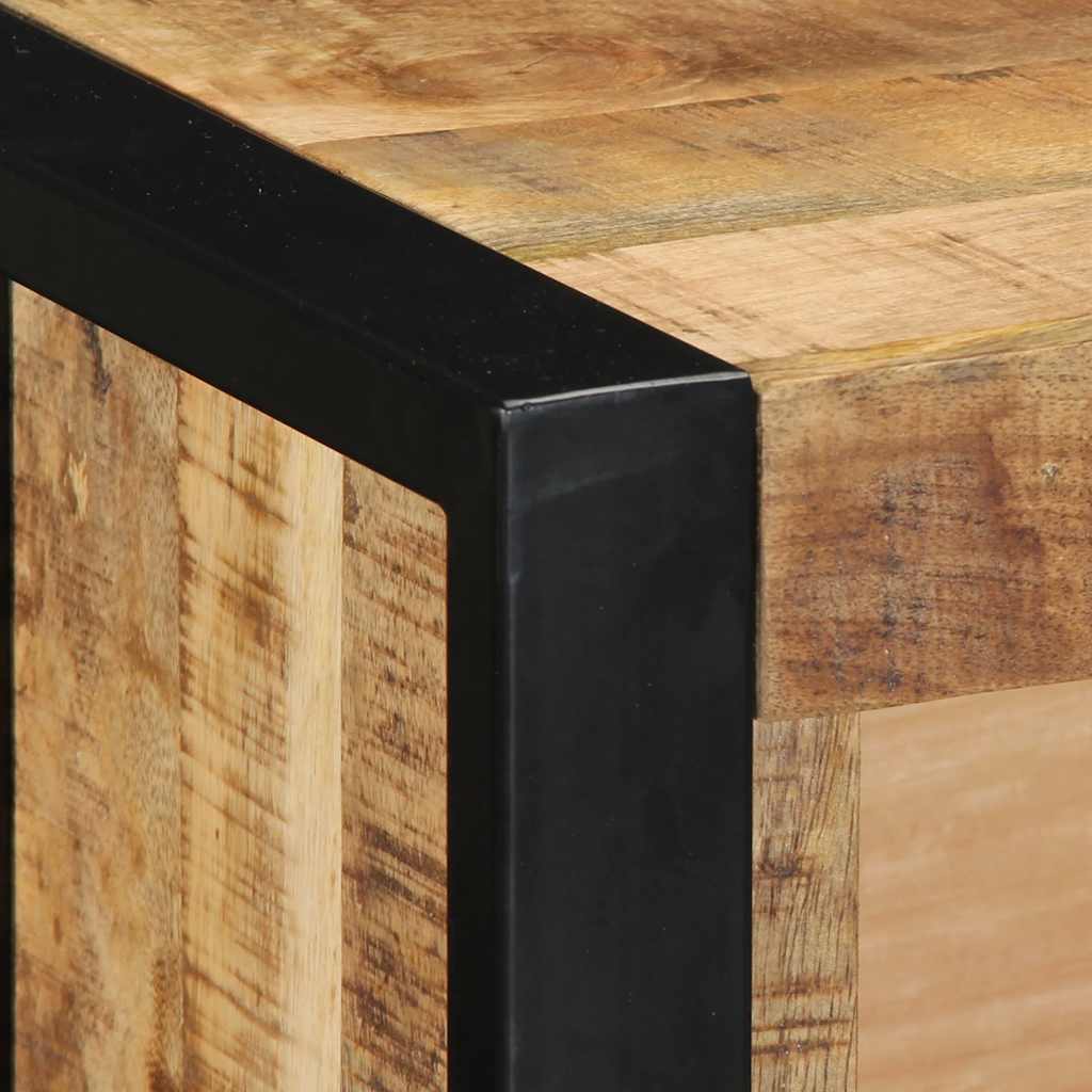 Tv-meubel 80x30x25 cm massief ruw mangohout is nu te koop bij PeponiXL, paradijselijk wonen!