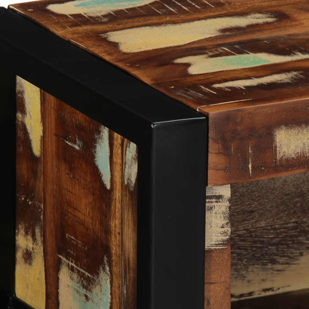 Tv-meubel 80x30x25 cm massief gerecycled hout meerkleurig is nu te koop bij PeponiXL, paradijselijk wonen!