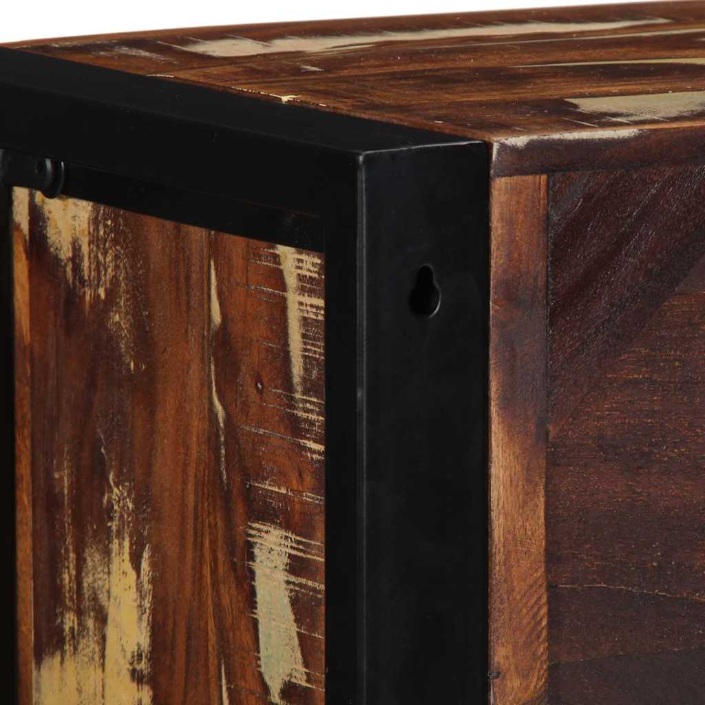 Tv-meubel 80x30x25 cm massief gerecycled hout meerkleurig is nu te koop bij PeponiXL, paradijselijk wonen!