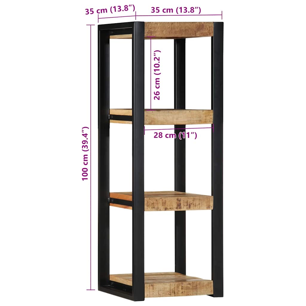 Wandschap 35x35x100 cm massief ruw mangohout is nu te koop bij PeponiXL, paradijselijk wonen!