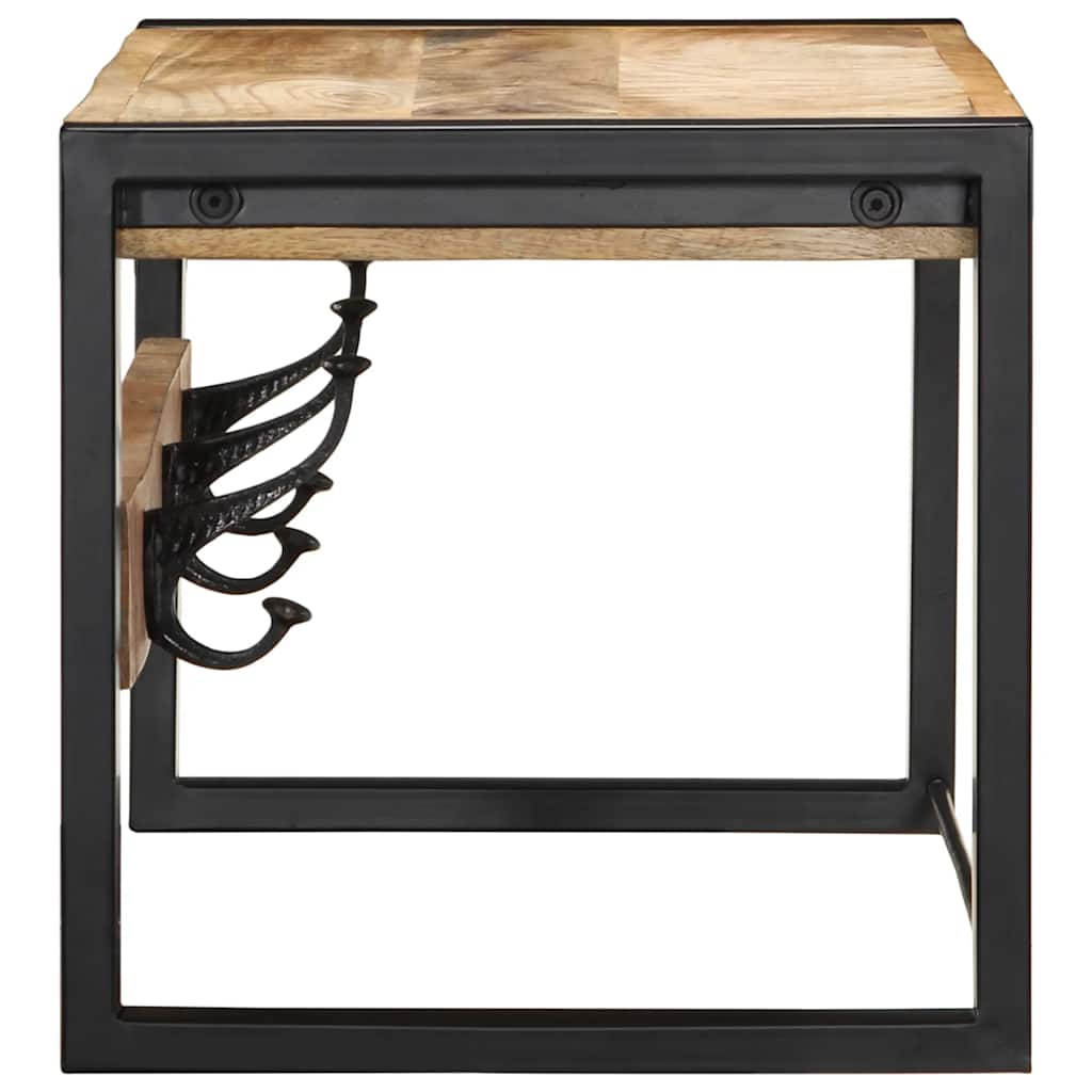 Kapstok 80x35x35 cm massief ruw mangohout is nu te koop bij PeponiXL, paradijselijk wonen!