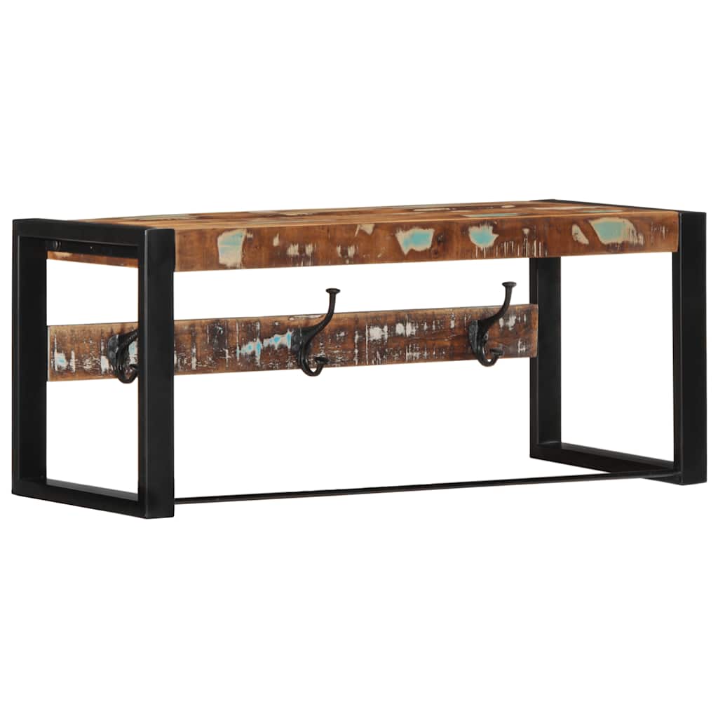 Kapstok 80x35x35 cm massief gerecycled hout meerkleurig is nu te koop bij PeponiXL, paradijselijk wonen!