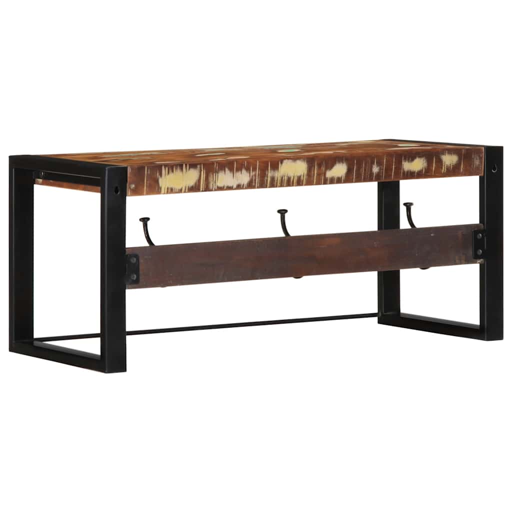 Kapstok 80x35x35 cm massief gerecycled hout meerkleurig is nu te koop bij PeponiXL, paradijselijk wonen!