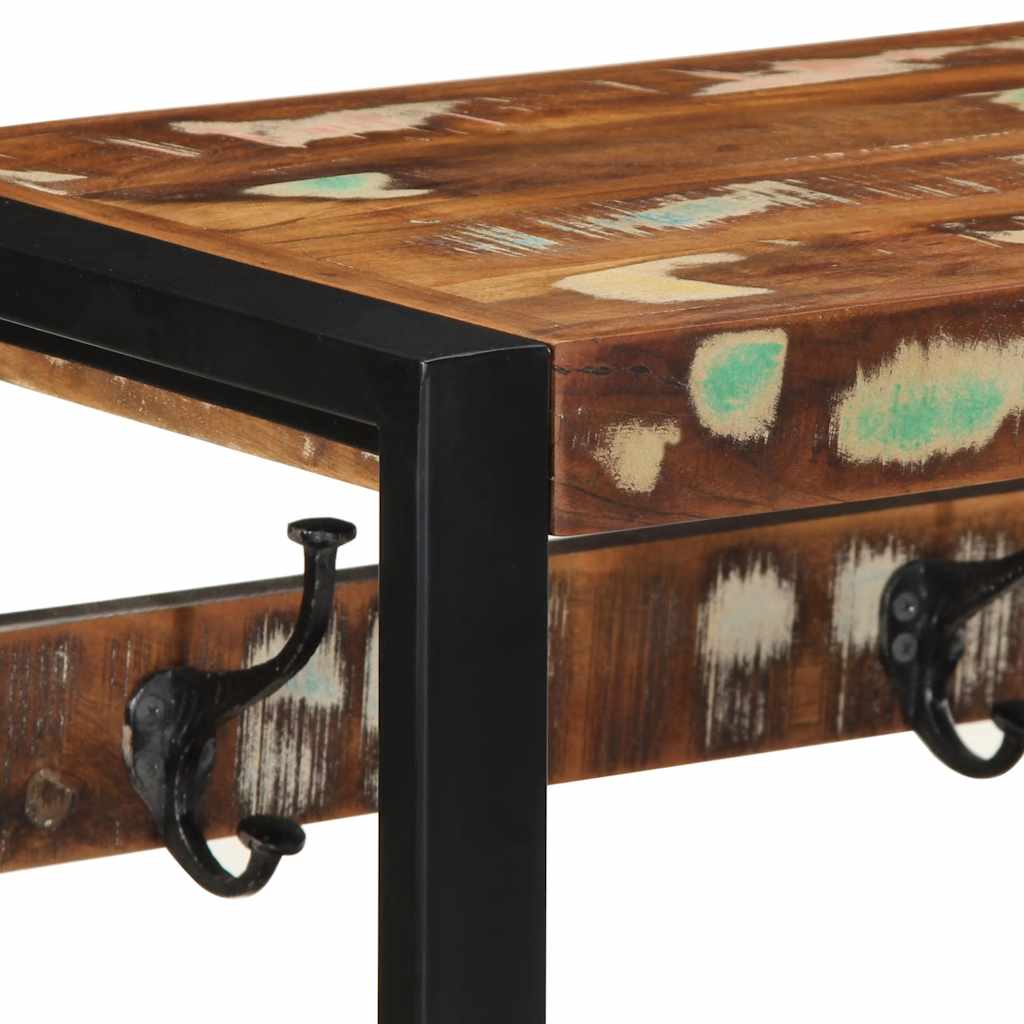 Kapstok 80x35x35 cm massief gerecycled hout meerkleurig is nu te koop bij PeponiXL, paradijselijk wonen!