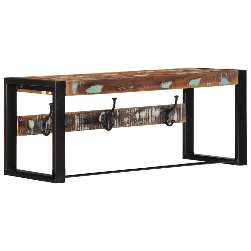 Kapstok 80x35x35 cm massief gerecycled hout meerkleurig is nu te koop bij PeponiXL, paradijselijk wonen!