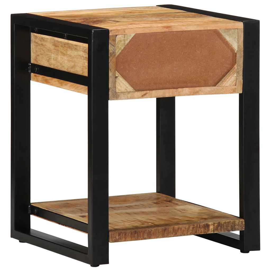 Bijzettafel 40x40x50 cm massief ruw mangohout is nu te koop bij PeponiXL, paradijselijk wonen!