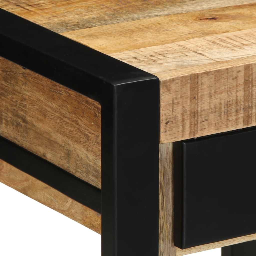 Bijzettafel 40x40x50 cm massief ruw mangohout is nu te koop bij PeponiXL, paradijselijk wonen!