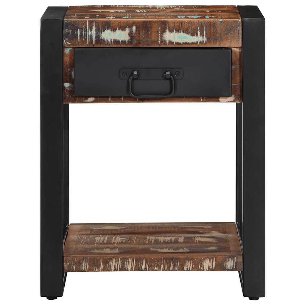 Bijzettafel 40x40x50 cm massief gerecycled hout meerkleurig is nu te koop bij PeponiXL, paradijselijk wonen!