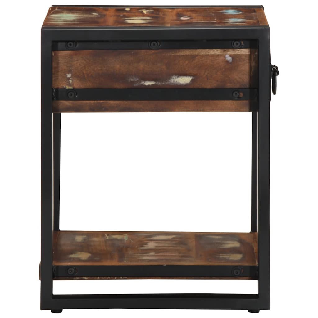 Bijzettafel 40x40x50 cm massief gerecycled hout meerkleurig is nu te koop bij PeponiXL, paradijselijk wonen!