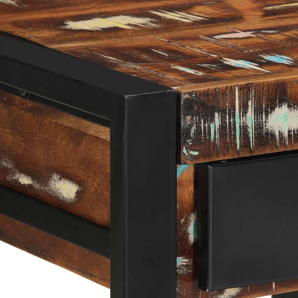 Bijzettafel 40x40x50 cm massief gerecycled hout meerkleurig is nu te koop bij PeponiXL, paradijselijk wonen!