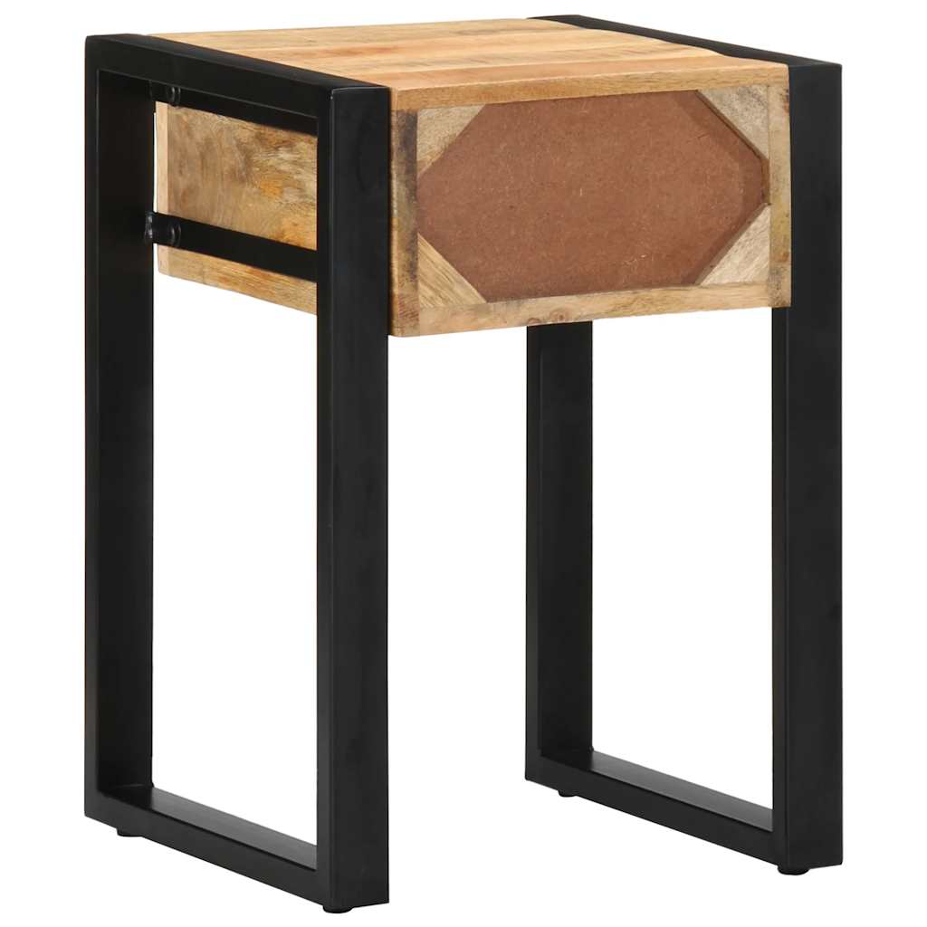 Bijzettafel 35x35x50 cm massief ruw mangohout is nu te koop bij PeponiXL, paradijselijk wonen!