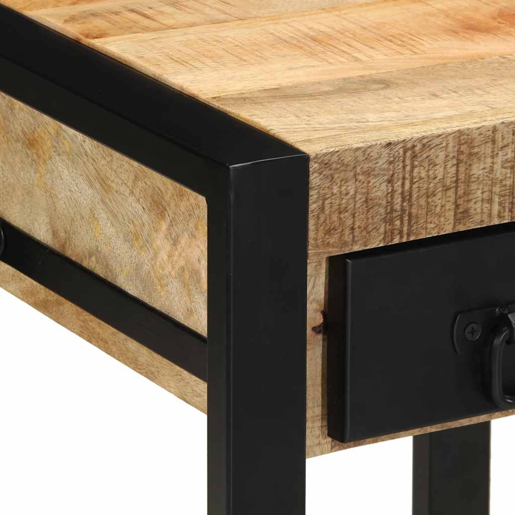 Bijzettafel 35x35x50 cm massief ruw mangohout is nu te koop bij PeponiXL, paradijselijk wonen!