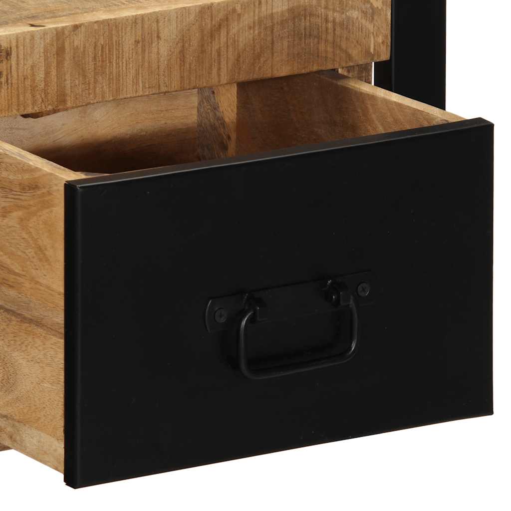 Nachtkastje 40x35x25 cm massief ruw mangohout is nu te koop bij PeponiXL, paradijselijk wonen!