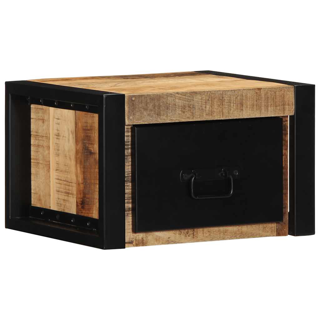 Nachtkastje 40x35x25 cm massief ruw mangohout is nu te koop bij PeponiXL, paradijselijk wonen!