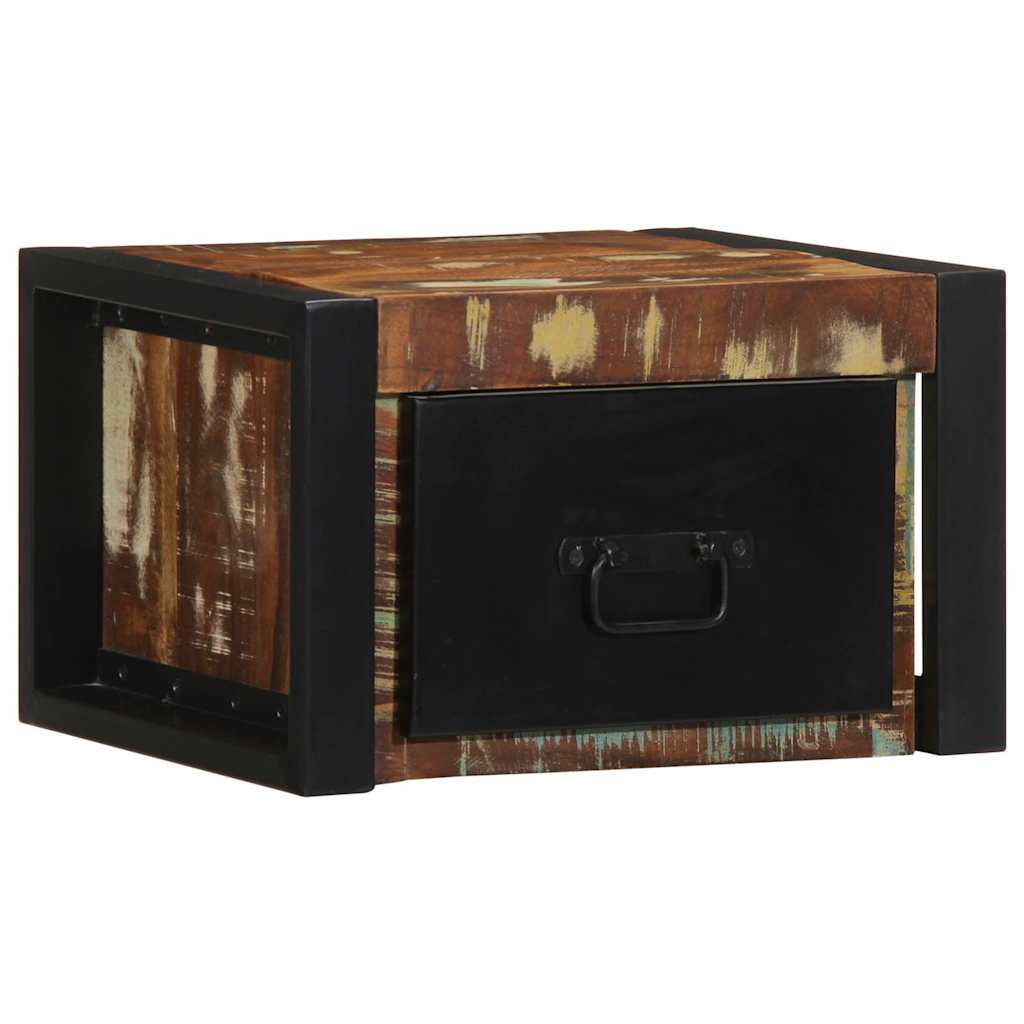 Nachtkastje 40x35x25 cm massief gerecycled hout meerkleurig is nu te koop bij PeponiXL, paradijselijk wonen!