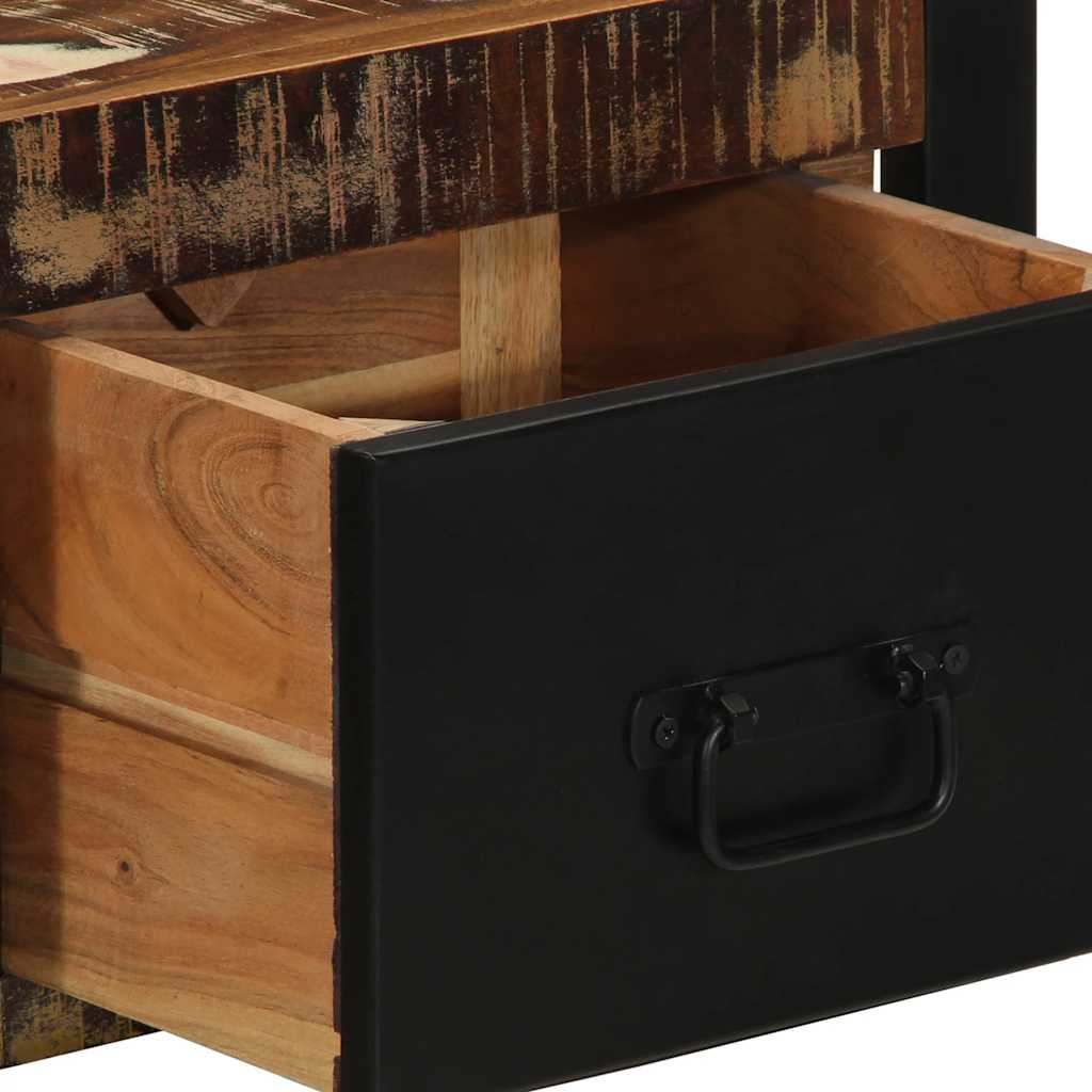 Nachtkastje 40x35x25 cm massief gerecycled hout meerkleurig is nu te koop bij PeponiXL, paradijselijk wonen!