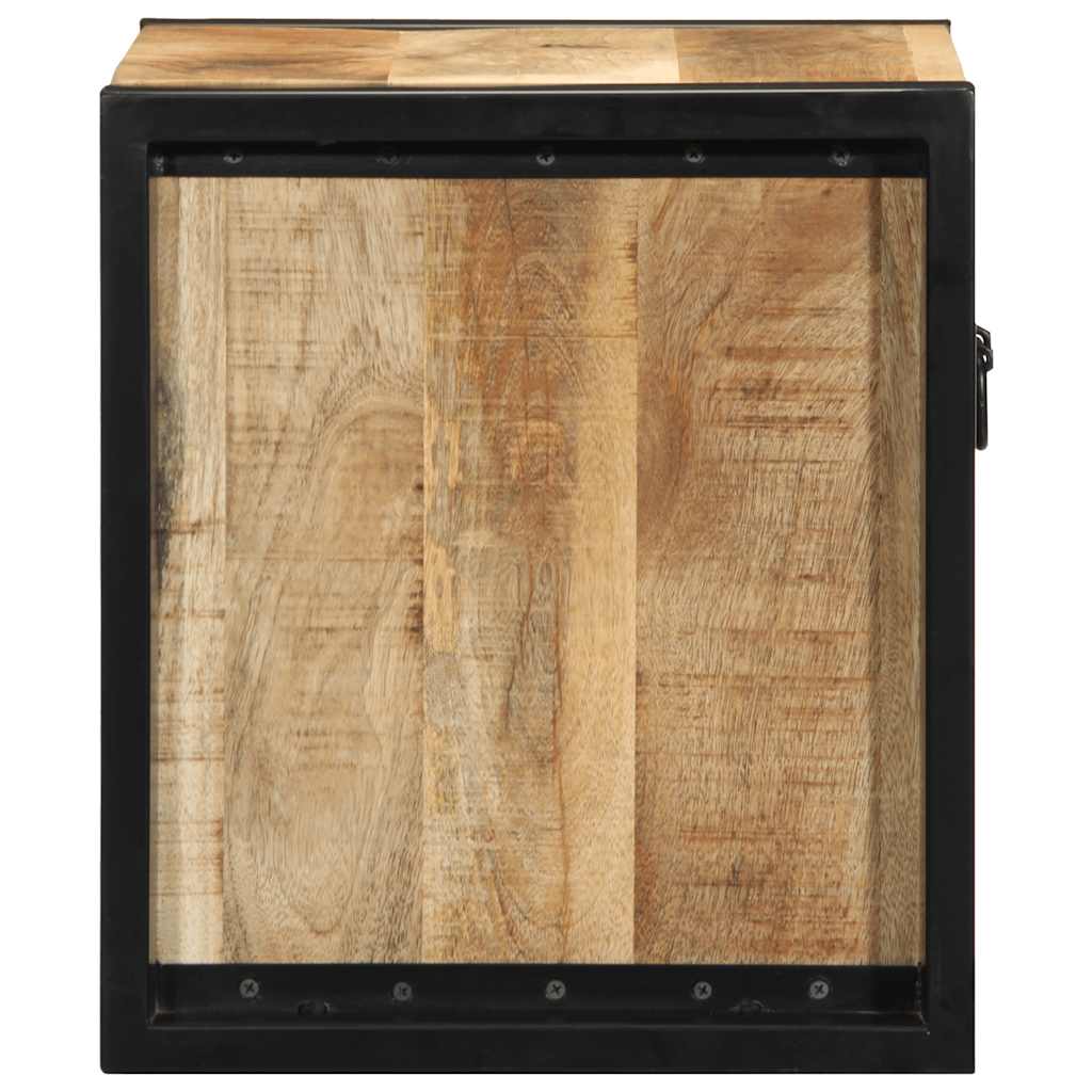 Nachtkastje 40x35x40 cm massief ruw mangohout is nu te koop bij PeponiXL, paradijselijk wonen!