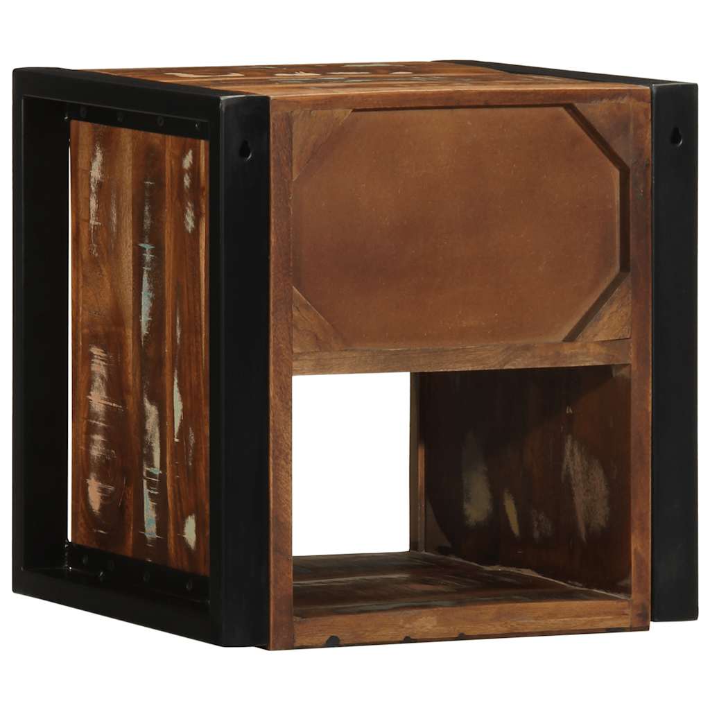 Nachtkastje 40x35x40 cm massief gerecycled hout meerkleurig is nu te koop bij PeponiXL, paradijselijk wonen!