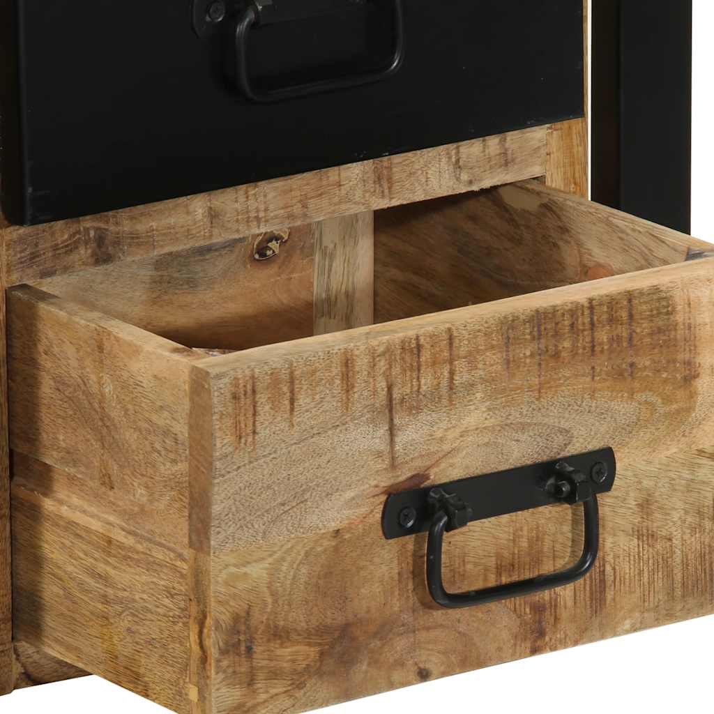 Nachtkastje 40x35x40 cm massief ruw mangohout is nu te koop bij PeponiXL, paradijselijk wonen!